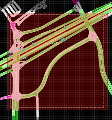 Selecting roads in workspace using rectangular ROI