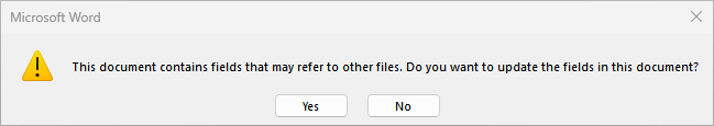 The dialog box prompt