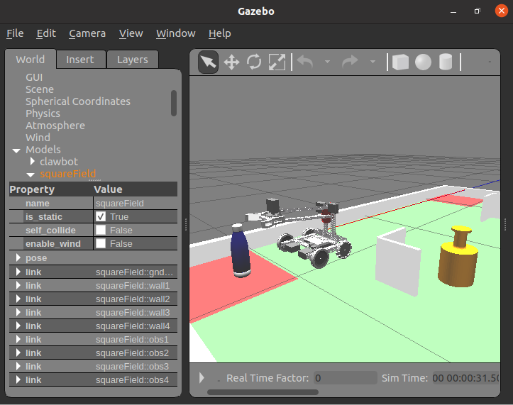 Preconfigured Gazebo Simulation