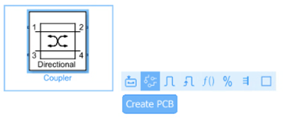 Create PCB button in Simulink multi-selection bar