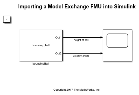 Importer un fichier FMU en mode Model Exchange dans Simulink