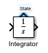 Integrator block with the State port visible and highlighted