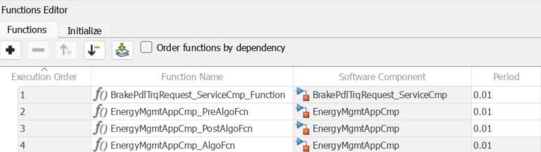 Functions editor