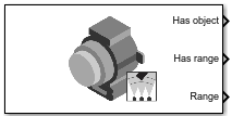 Simulation 3d ultrasonic array block icon.