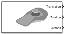 Simulation 3D Space Mouse block