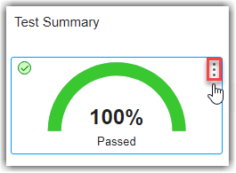 Test Summary widget with three dots in top-right corner