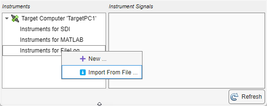 Use the Instrument Viewer app to view, created, or remove instruments.