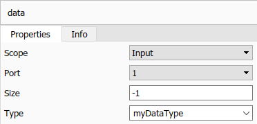 This image shows the property inspector after entering the expression for the data type.