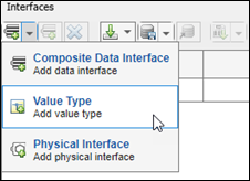 Add value type option in Interface Editor.