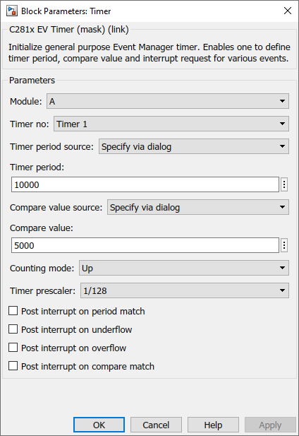 Timer block mask