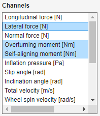 Filter channel selection controls.