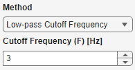 Filter method selection.