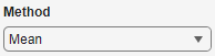 Mean method selection.