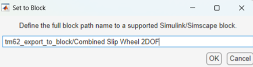 Set to Block dialog box