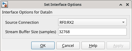 DataIn interface options